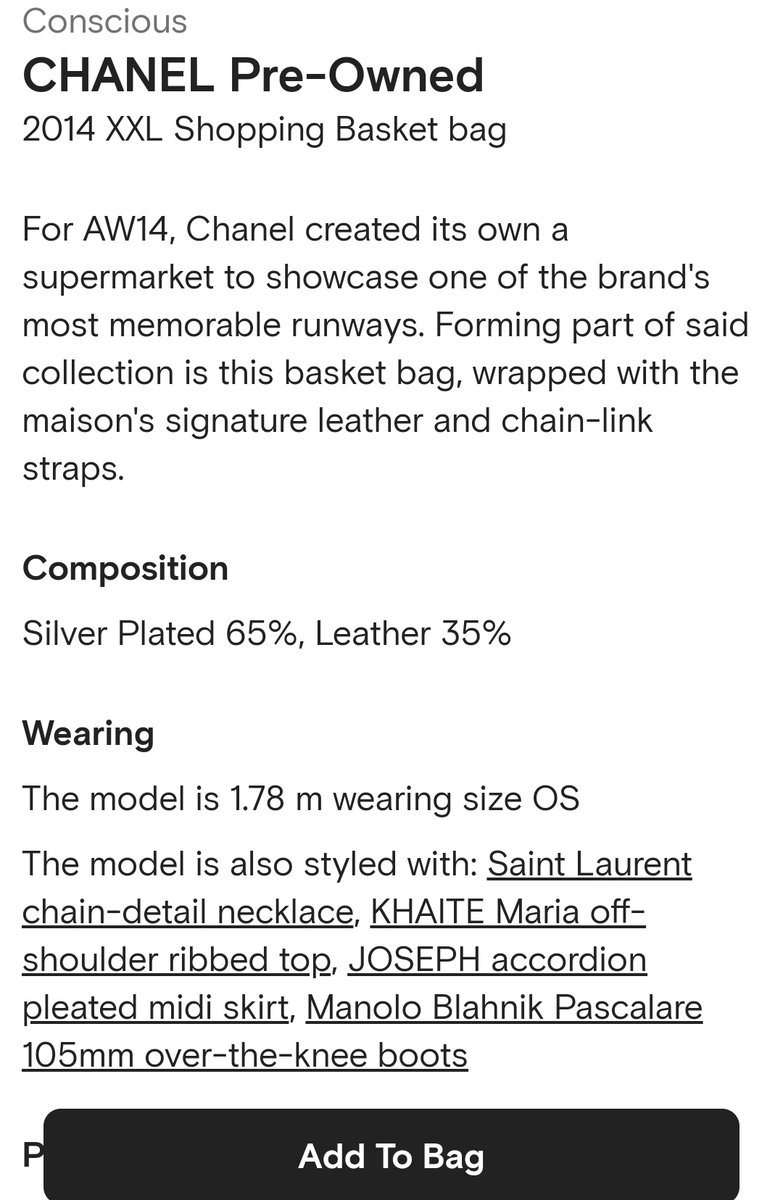 B.C on X: $103,760 (R1.9M) CHANEL shopping 🛒 basket. 😅 https