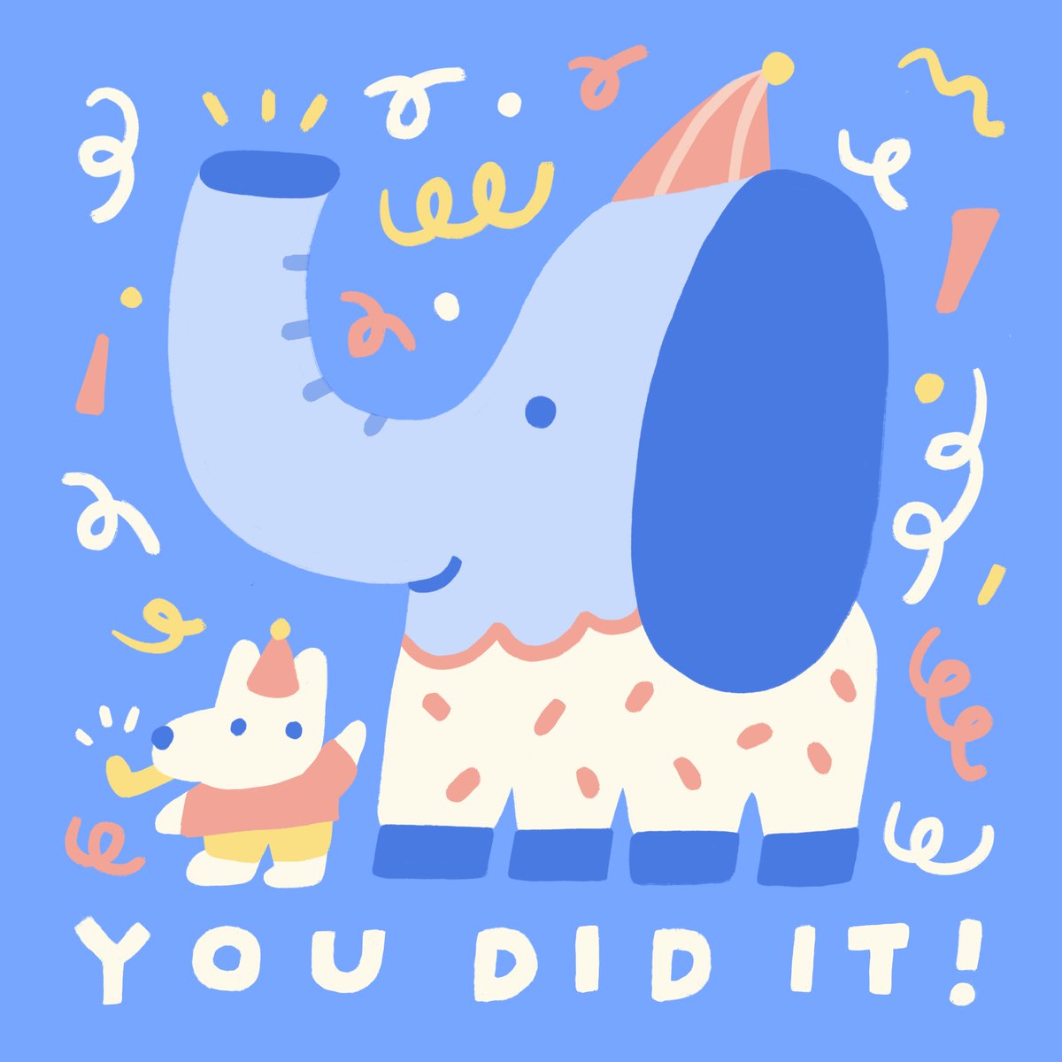 It’s been awhile! I’m getting back to the weekly routine of drawing (and posting on here) again, here’s a celebratory post for everyone to highlight the small wins you have achieved for this week/month/year so far! 🎉

#Procreate #Kidsillustration