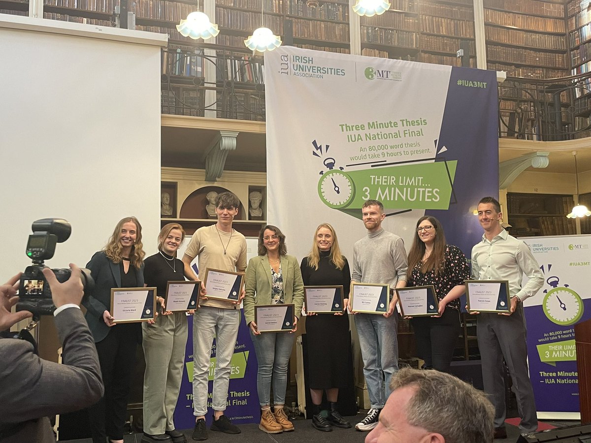 Irish Universities Assoc. (@iuaofficial) on Twitter photo A massive congratulations to our…
Overall winner: Lianne Shanley <a href="/tcddublin/">Trinity College Dublin</a>
Runner up: Victoria Ward <a href="/uniofgalway/">Ollscoil na Gaillimhe | University of Galway</a>
Audience Choice: Lianne Shanley <a href="/tcddublin/">Trinity College Dublin</a>
And thank you to each of our incredible finalists!
#IUA3MT A massive congratulations to our…
Overall winner: Lianne Shanley <a href="/tcddublin/">Trinity College Dublin</a>
Runner up: Victoria Ward <a href="/uniofgalway/">Ollscoil na Gaillimhe | University of Galway</a>
Audience Choice: Lianne Shanley <a href="/tcddublin/">Trinity College Dublin</a>
And thank you to each of our incredible finalists!
#IUA3MT