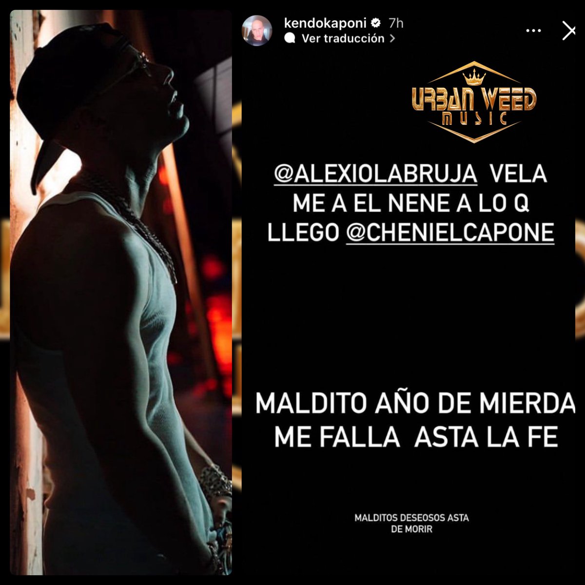 urbanweedmusic's tweet photo. #KendoKaponi está pasando por su peor año, perdió a su hijo, luego a #Pacho y ahora le tocó despedirse de su otro hermano #Alexio “La Bruja”💔 @ashweedpr https://t.co/MGkXYA6Ew0