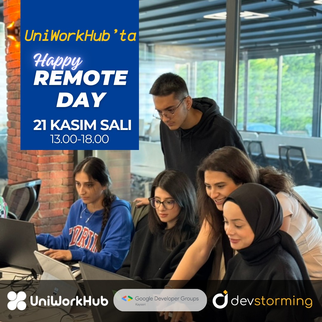 devstorming's tweet photo. Selamlaaar, yeni bir Happy Remote Day etkinliği ile karşınızdayız ama bu sefer daha farklıyız 🥳 @UniWorkHub ve @gdgkayseri işbirliği ile 21 Kasım Salı günü Uniworkhub Coding Space'de bir araya geliyoruz. Bu networking kaçmaz 💥
Etkinlik detayları:
https://t.co/RMqqyBOBML https://t.co/HuNCwnMKKM