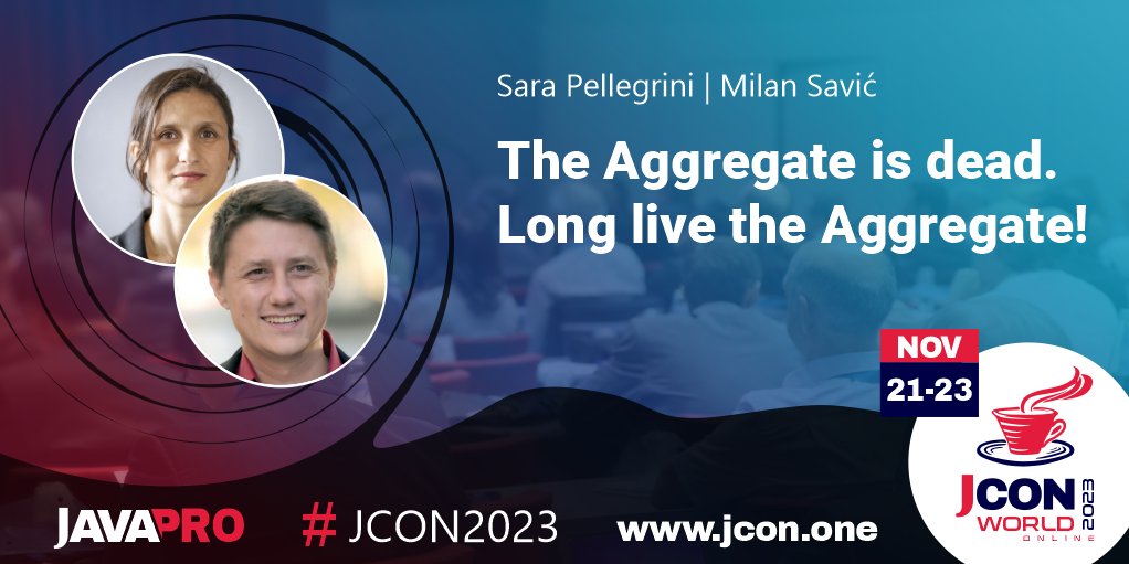 Don't miss the talk @MilanSavic14 and I will present next week at JCON WORLD ONLINE @jcon_conference! sched.co/1VD5z Use promo code PELLEGRINI100 to get your ticket for free. 🌟 See you there!