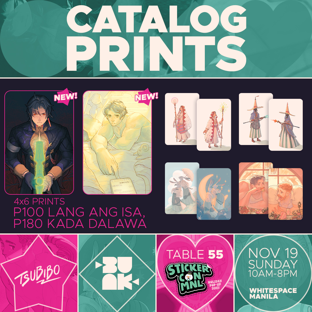 bibongtsubibo's tweet photo. Bukod sa stickers, magbenta din ako ng postcard prints, new and restocked sa Sticker Con MNL: Holiday Pop-Up 2023! If bet pareserve, DM is the key!
#StickerConMNL #StickerConMNLHoliday #StickerCon2023 @StickerConMNL https://t.co/GcUtaIY7A8