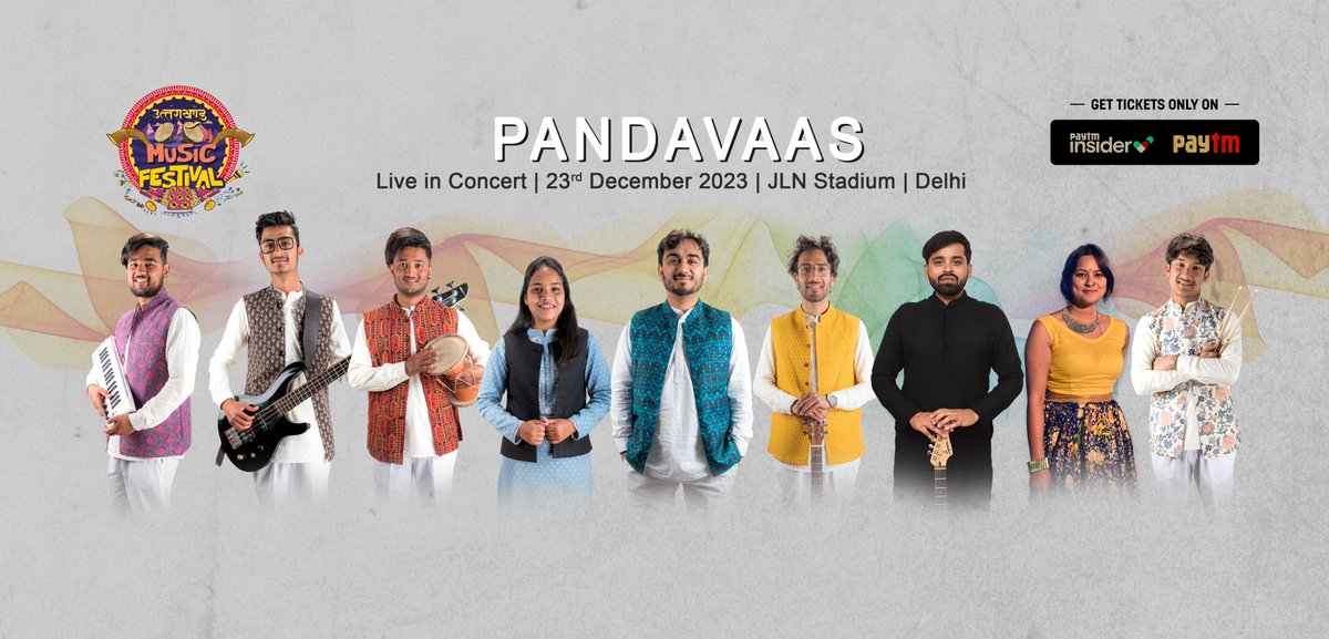 Pandavaas Live in Concert
Saturday, 23 December, JLN Stadium, New Delhi
Ticket Booking Link : insider.in/uttarakhand-mu…