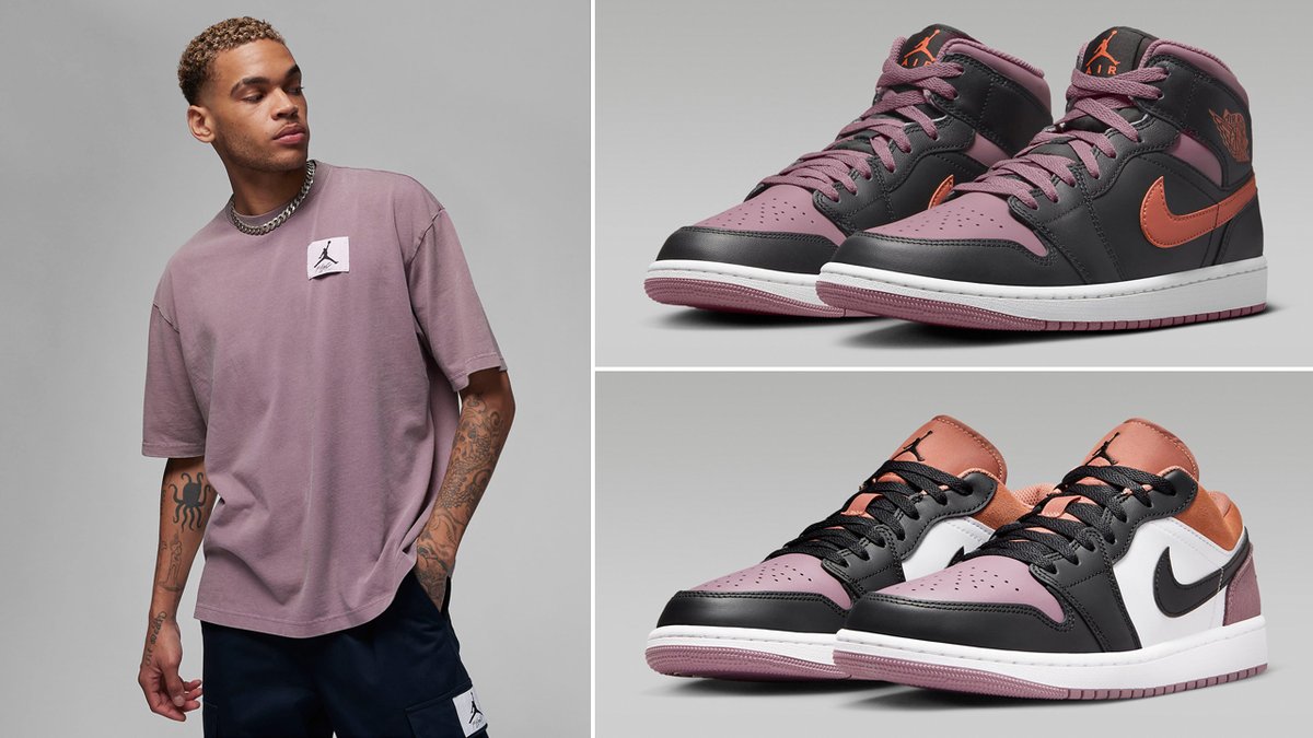 jordan 1 mid canyon rust outfit