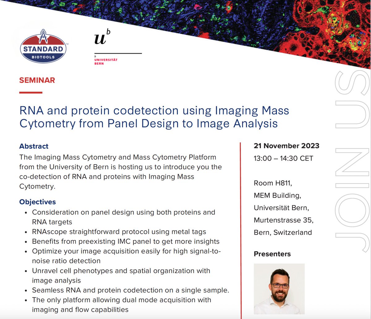 We are looking forward to hosting <a href="/Standard_BioT/">Standard BioTools</a>  RNAscope workshop next week on Nov. 21st.
