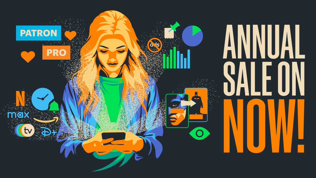 letterboxd's tweet photo. The annual Letterboxd Sale is here early! 

From now until Friday November 17, take 20% off your Pro or Patron subscription to remove third-party ads and gain all the film-friendly benefits of a Letterboxd membership. https://t.co/AflapI4pNV