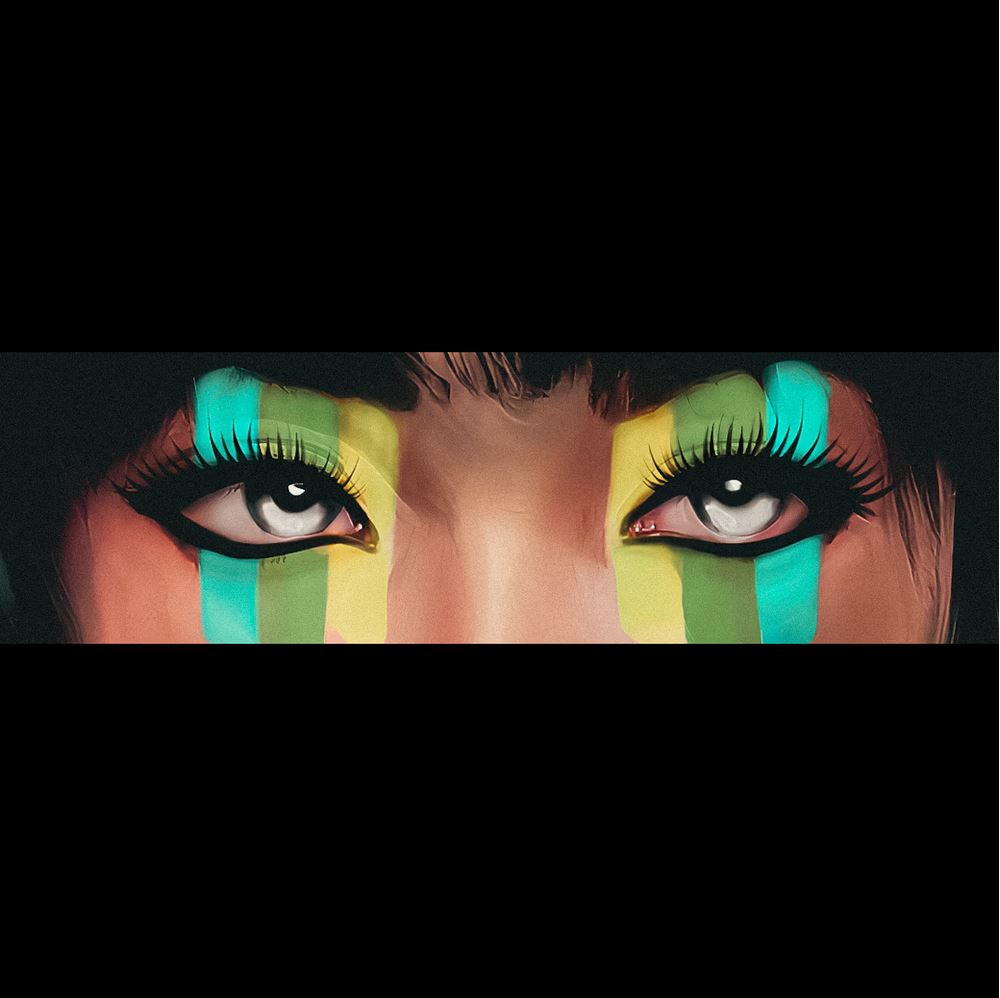 I drew each eye to tell a story...👁️

For example, this is one of my favorites, a girl in the jungle.