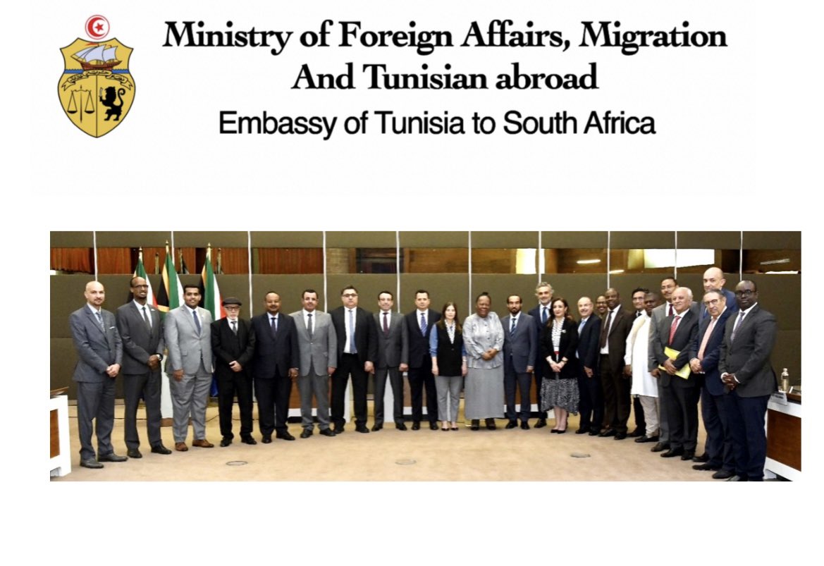 About last week 🔴 Arab Group Ambassadors to SA 🇿🇦 meeting with Dr Naledi Pandor Minister of International relations and cooperation ➡️ to discuss situation in Gaza  and ➡️ express gratitude to SA 🇿🇦 for the firm and unwavering position towards the Palestinian cause