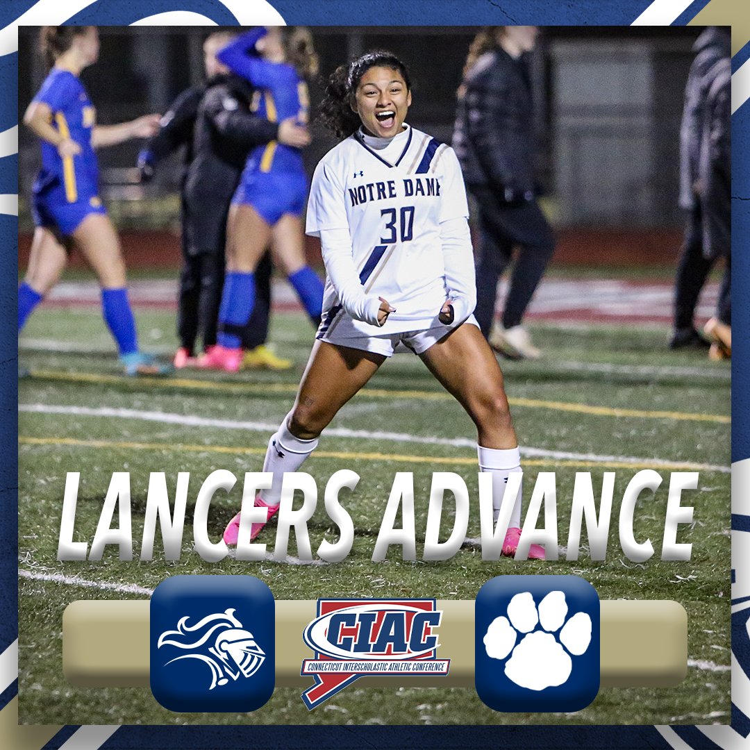 Congratulations to ND Girls Soccer on last night's victory over Mercy High School! Our Lancers advance after a hard-fought matchup of overtime play and penalty kicks. Final score: 6-5 (PKs). 

Next stop, Class LL State Championship! #LetsGoLancers #LancerPride