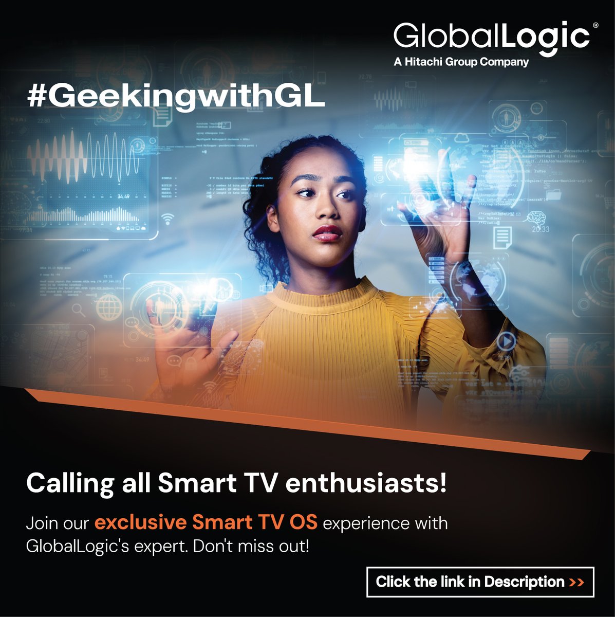 GlobalLogic_IN's tweet photo. Dive into the Smart TV OS realm with 'Geeking with GL' this December – your chance to learn from industry experts. Reserve your spot now and unlock the secrets of innovation! Hurry, register at https://t.co/9BbbDo1Cmg. 🚀📺 #GeekingWithGL #TechSeriesTriumph #InnovateWithUs https://t.co/m9HPy55VFT