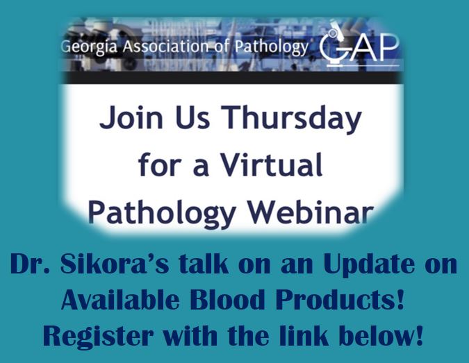 Join us tomorrow (11/16) for a webinar on blood products! Click here to register! zoom.us/meeting/regist…

#pathology #bloodbank