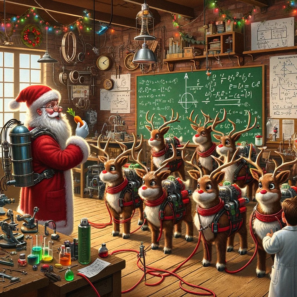 Breaking News: Santa's Workshop now doubles as a physics lab for #ScienceWeek2023. We've discovered that reindeer can fly faster than light, but only when promised extra carrots. 🥕🦌💡 #ReindeerRelativity
