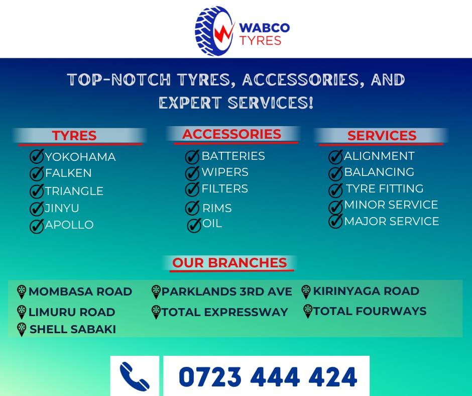 Drive in Confidence! We offer Quality Tyres, Accessories and Exceptional Services. Call now to book your appointment and hit the road with assurance!

#WabcoTyres
#QualityTyres
#ExceptionalServices