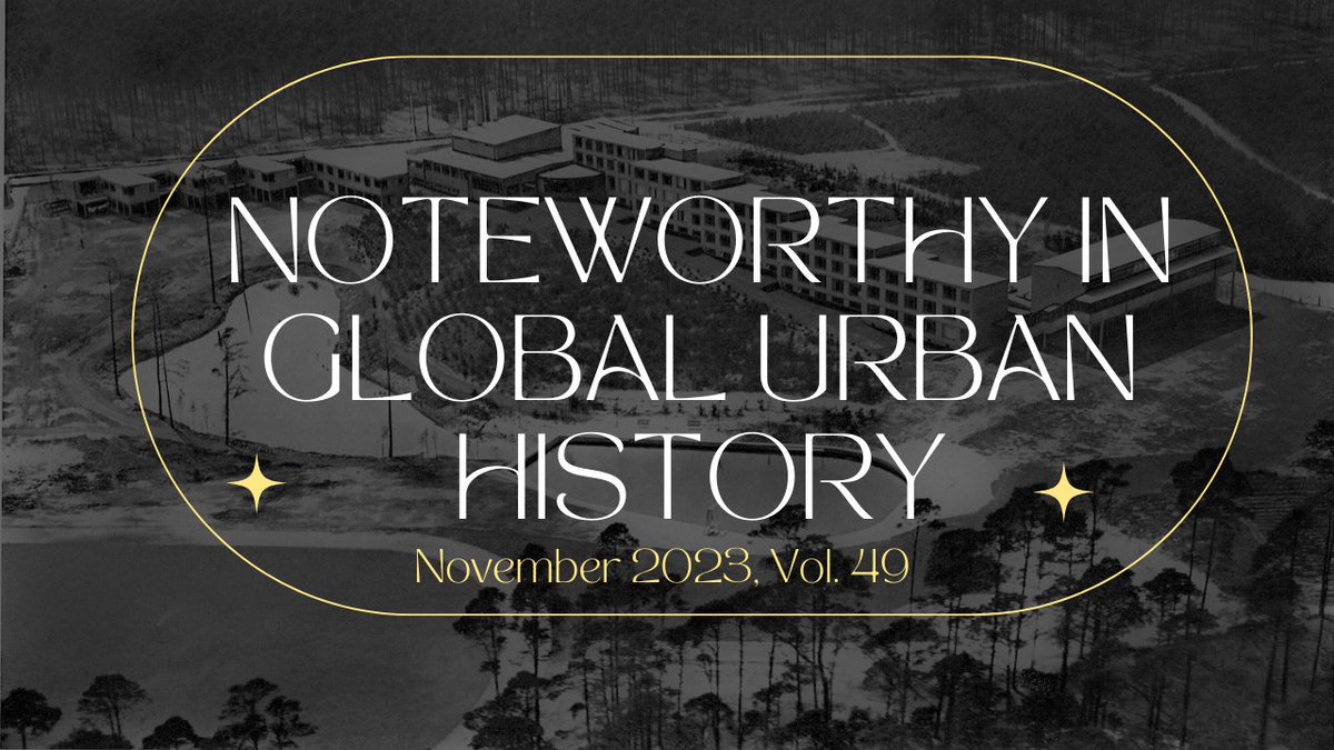 This month's newsletter is live! Check it out for news about conferences, fellowship applications, and new books in Global Urban History: globalurbanhistory.org/content.aspx?p…… Have a new publication, event, or grant you'd like us to share? Email: communications@globalurbanhistory.org