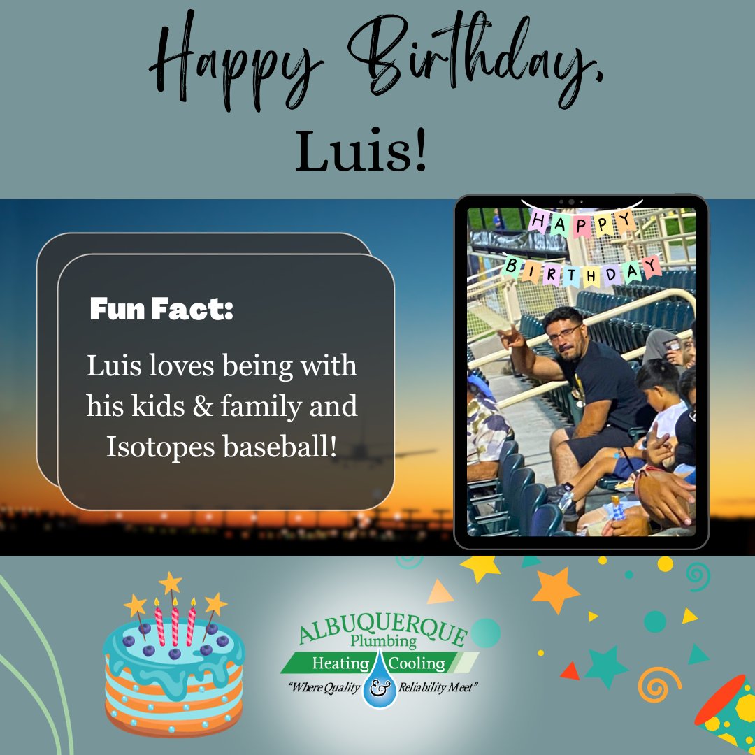 Happy Birthday, Luis!! We can't wait to go to the Isotopes games next year!🎂🥳