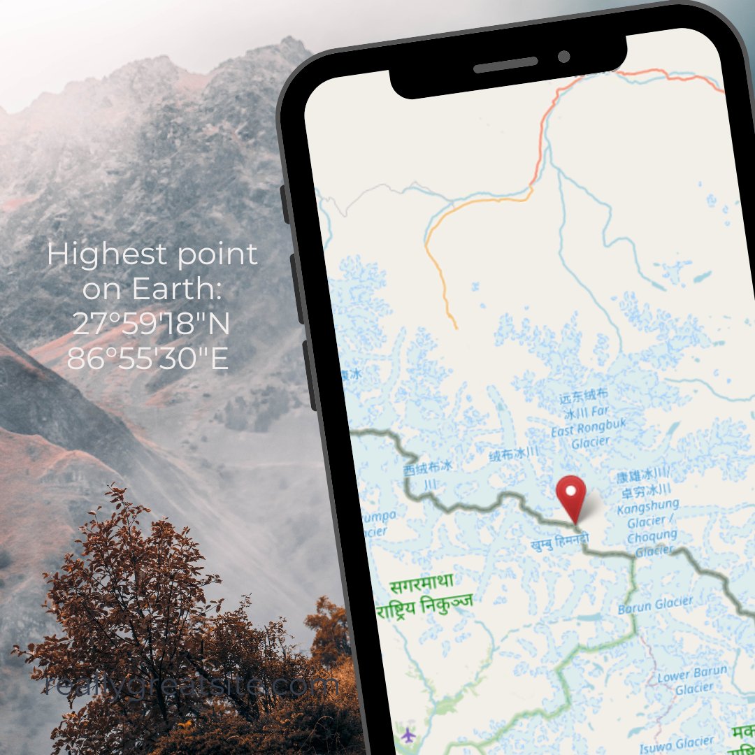 BettermapsAI's tweet photo. Day 15: Open Street Map
Highest point on earth
#30DayMapChallenge
Info extracted from https://t.co/o0Cy7ZBNxH
#Cartography #BettermapsAI https://t.co/tdXqPteTPq
