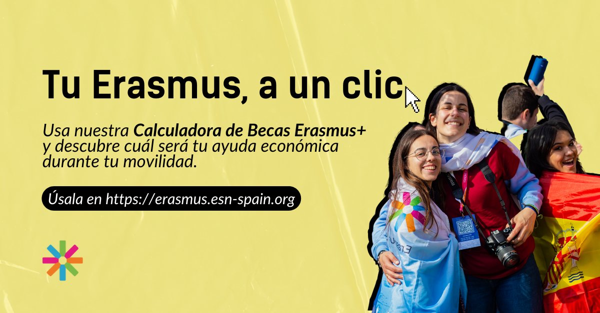 ¡Acabamos de lanzar una nueva edición de la Calculadora de Becas #Erasmus+! Una herramienta que permite al estudiantado conocer de primera mano la cuantía que recibirá durante su #movilidad.