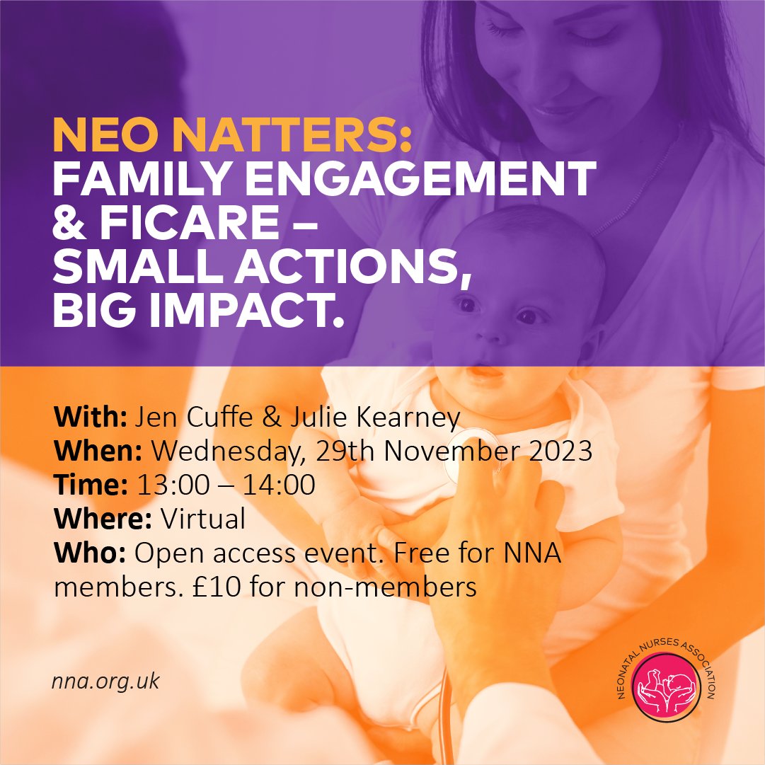 NNAUK1's tweet photo. On 29th November we will be joined by Julie Kearney, &amp; Jen Cuffe for a webinar on their transformative and inspirational approach to FICare.

Don't miss out - book your place today! 

https://t.co/vKtduZLSjW

#ficare #neonatalnurses #familyintegratedcare https://t.co/jf9xgwA9Ot