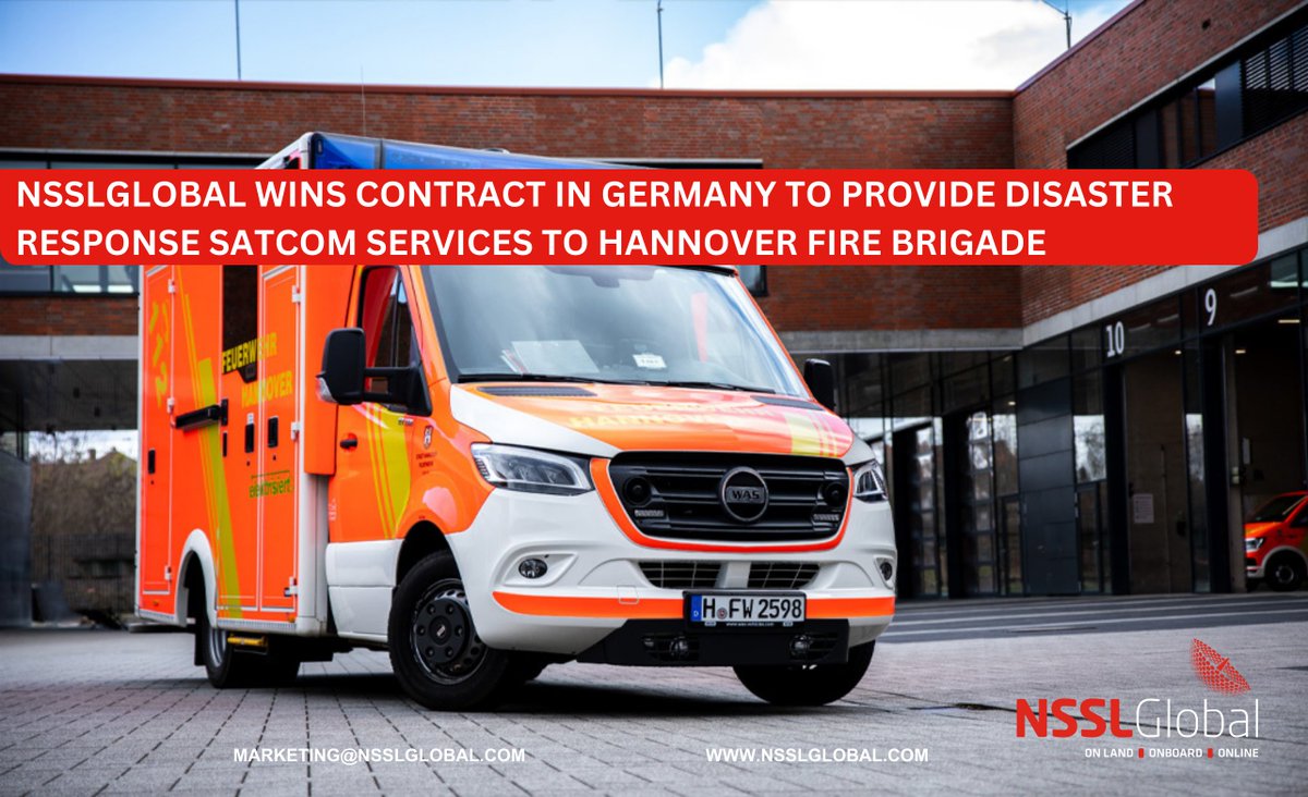 NSSLGlobal announces contract to provide the Hannover Fire Brigade with critical disaster response #satcoms, one of Germany’s largest integrated control centres which oversees nearly 230k operations annually. Read more: nsslglobal.com/hannover-fire-…