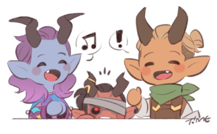 Tiny doodle in anticipation for the tiefling hangout stream later! #BaldursGate3 #dammon #alfira #mol
