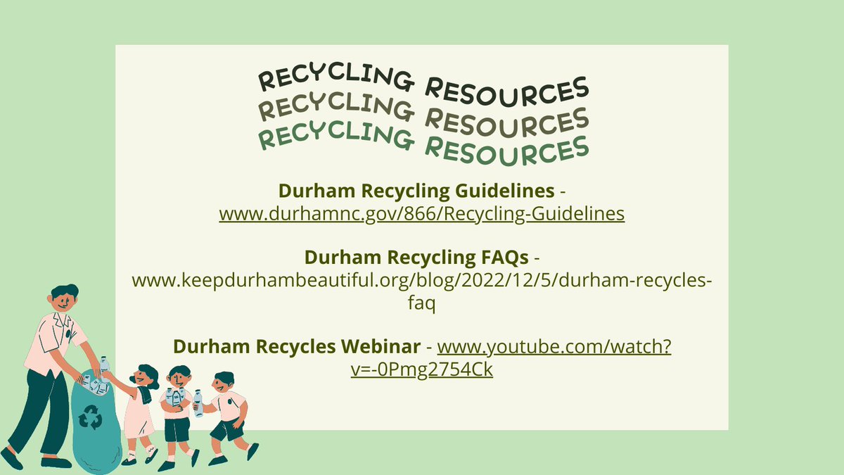 America Recycles Day is the only nationally recognized day dedicated to celebrating recycling in the United States! At KDB, we seek to empower Durhamites to recycle all they can AND in the right way! 

Visit kab.org/our-signature-… to learn more about America Recycles Day