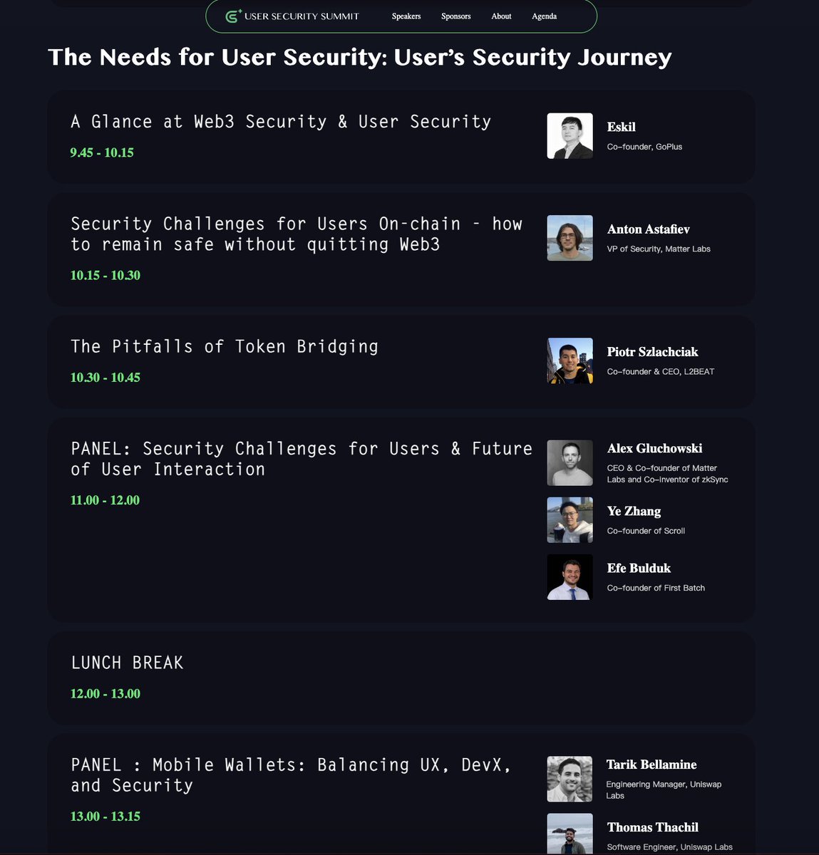 For the almost-forgotten memories,
For the users who have been scammed and harmed,
To protect those who seek secure interactions,
Gather all the Jedi warriors of Web3 User Security,
Together, let's create a safer Web3 User Security Environment.
summit.gopluslabs.io
