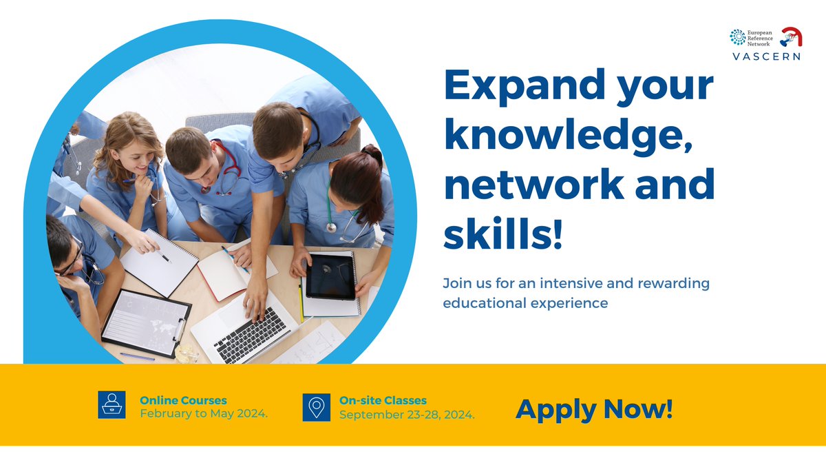 🚨Great news! The deadline for applications to the VASCERN Summer School 2024 has been EXTENDED to November 26th! If you're a medical student or intern interested in rare vascular diseases, seize this opportunity! 🌐 

Apply now👉 bit.ly/3RKD0Xs
#Rarediseases #summer