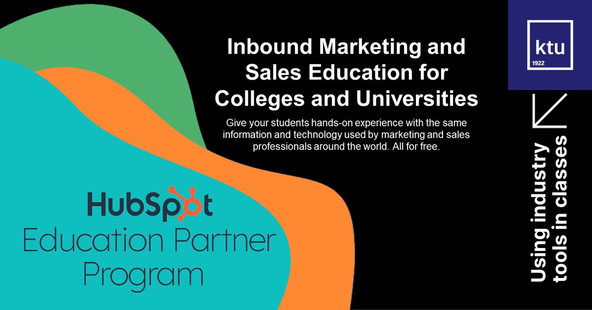 Thanks to the HubSpot Education Partner Program, @ktuspace students get hands-on experience using <a href="/HubSpot/">HubSpot</a> for content and email marketing tasks in the Fundamentals of Digital Marketing course.
Program -> academy.hubspot.com/education-part…