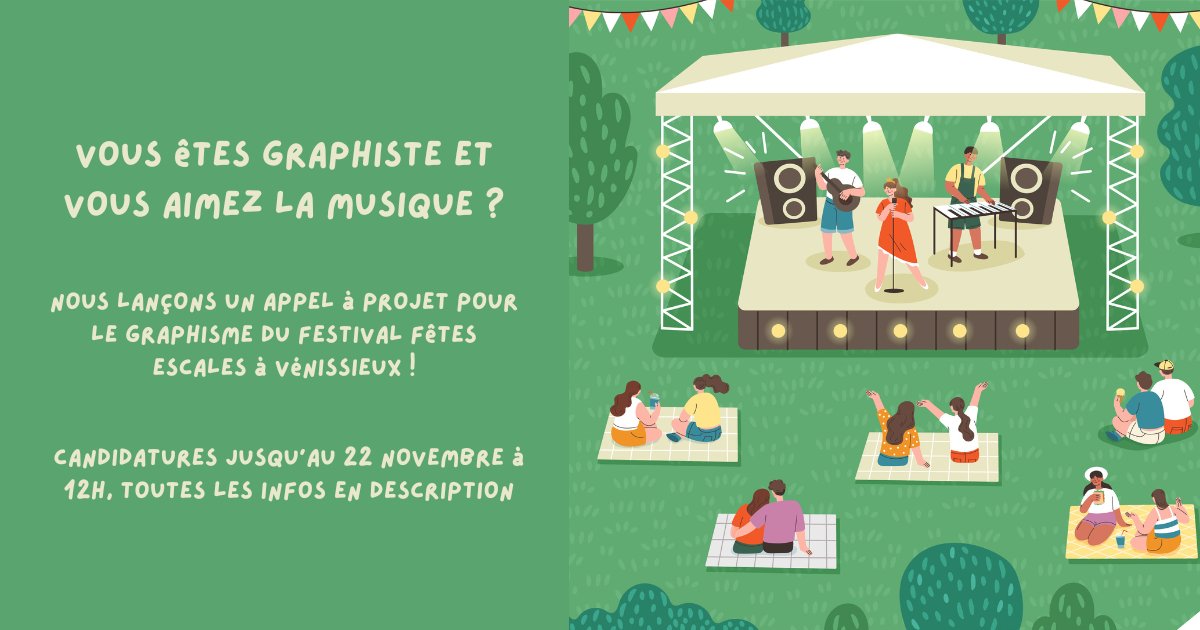 📣 Un appel à projet pour la création de l'identité visuelle de la 26ème édition de <a href="/FetesEscales/">Festival Fêtes Escales</a>, qui se déroulera du 12 au 14 juillet 2024, est lancé !
Vous êtes graphiste et vous aimez la musique ? Retrouvez toutes les infos et le cahier des charges 👉ow.ly/tr4s50Q6SrK