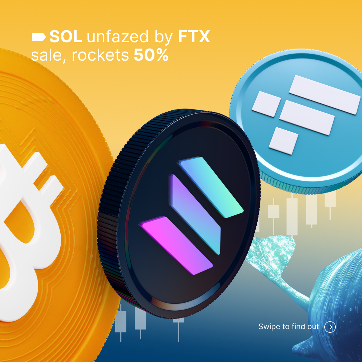 PrimeXBT's tweet photo. As institutional demand spikes, #BTC's open interest soars.

⬛️ Meanwhile, #SOL shrugs off FTX sales, surging 50%! 
���️ Our market report dissects these moves and more, including #MATIC's whale activities. 

The insights await ⤵️