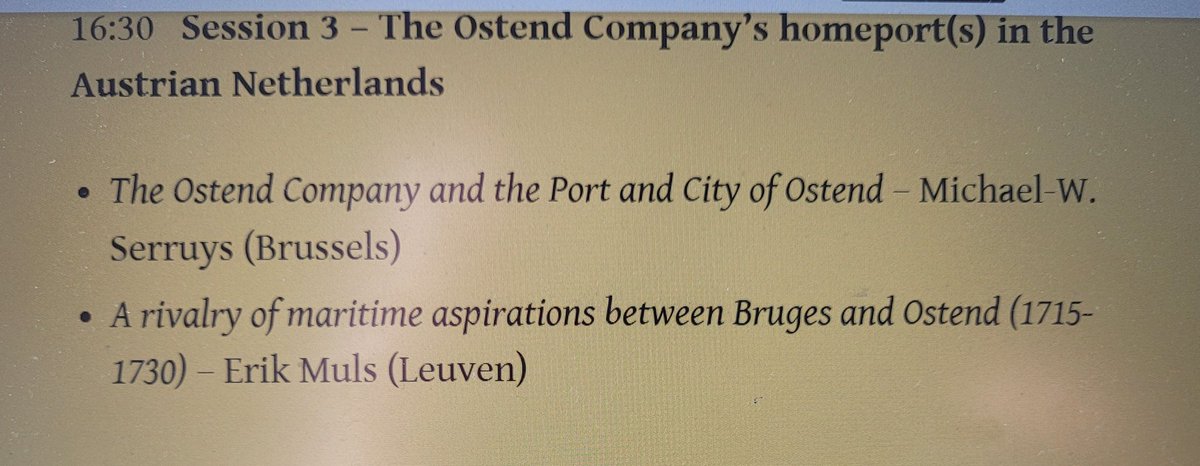 📣 International Conference - 300th anniversary of the Ostend Company
📅23-24 November 2023
📍VLIZ.be, Ostend, Belgium
Programme in the photos!
👉Registrations: form.vliz.be/en/300YOC
#maritimehistory
#twitterstorians

networks.h-net.org/group/announce…
1/2