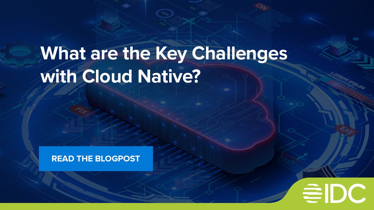 Europe's organizations are moving toward cloud-native apps. Many face architectural complexity and struggle with developer satisfaction. ☁ Read more here: bit.ly/CloudNativesIDC
