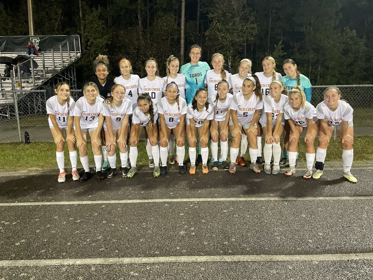 Tocoi Creek High School Varsity Soccer with a big win on the road last night against Fleming Island. Goal 1 came from McKenna Lukanich on an assist from Kalli Robinson. Goal to came from Kalli Robinson on an assist from Isabelle Pinlac. Morgan Weaver with 7 saves in goal. 🧡⚽️🤘🏼