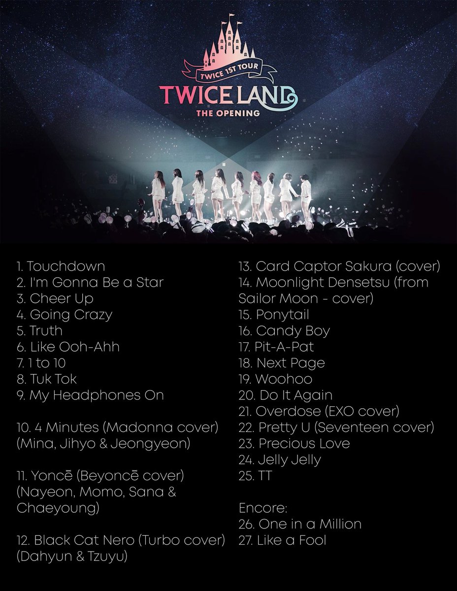 NayeonNabong's tweet photo. If you have 1 chance to go back and experience 1 of these past TWICE Concerts, which Concert will you go to? Which setlist do you think is the best? 🍭 https://t.co/J8qnQF4C02