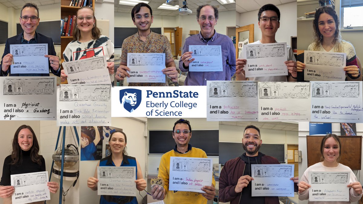JessieLMic's tweet photo. Thanks so much to @PhysicsAtPSU for hosting me yesterday! It was great to talk neutrinos, DEI, and expand the Portrait of a Scientist collection https://t.co/uxQYTeIP6l https://t.co/t46KfFilAZ