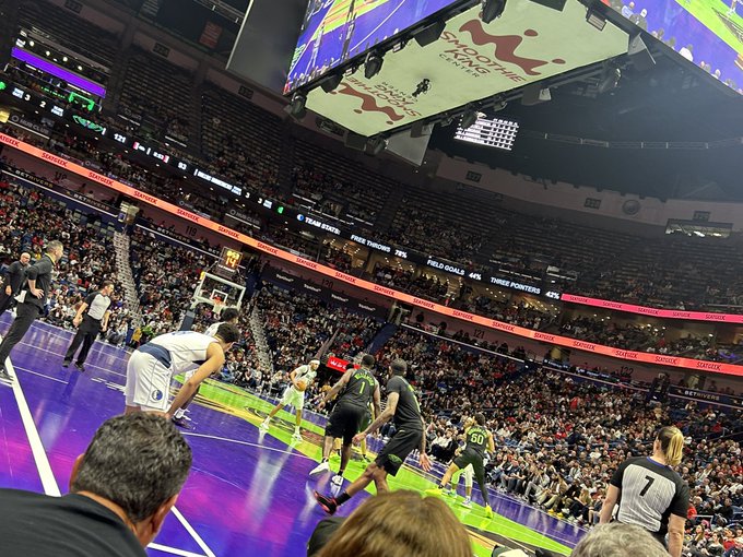 Had the best date night sitting courtside for the Pelicans!  ..I bet @Zionwilliamson thought he&rsquo;d never
