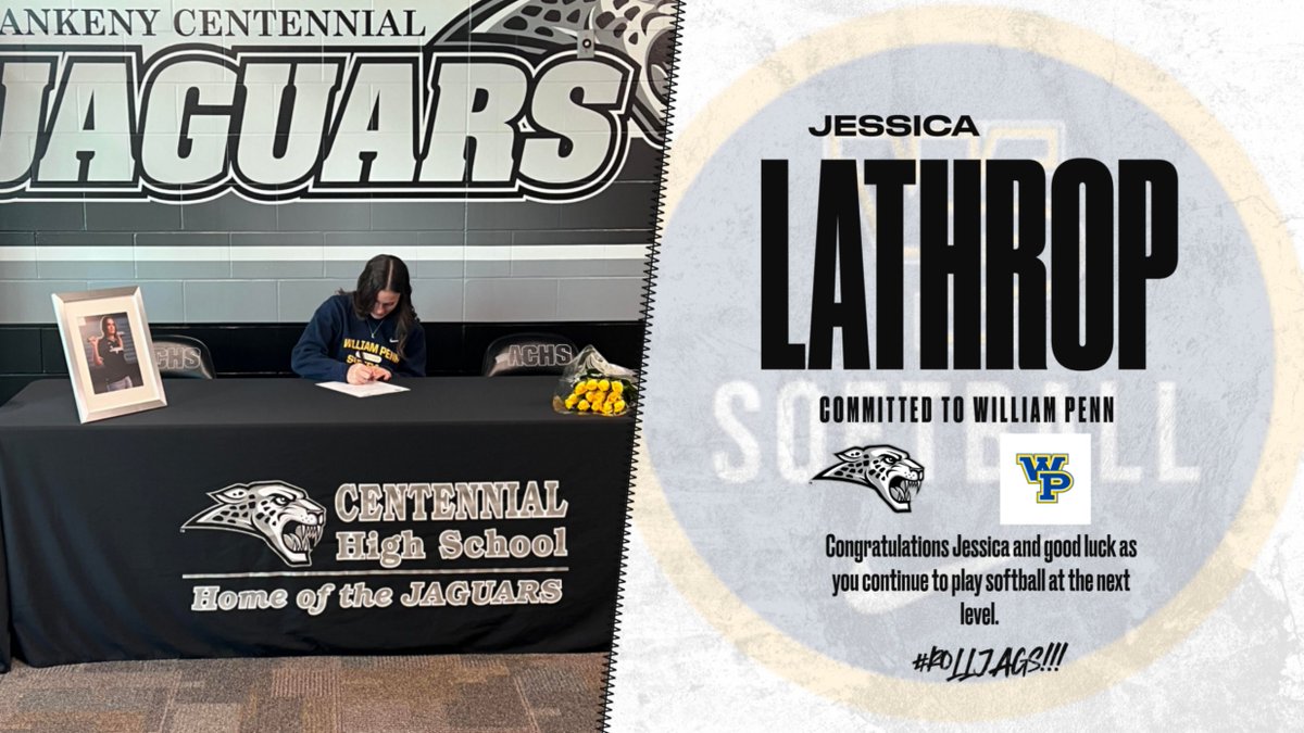 Jaguars_AD's tweet photo. Congratulation to @ACHSJagSB player @JessicaLathrop6 on committing to play Softball for @WPU_Softball https://t.co/54pqZPYeG8