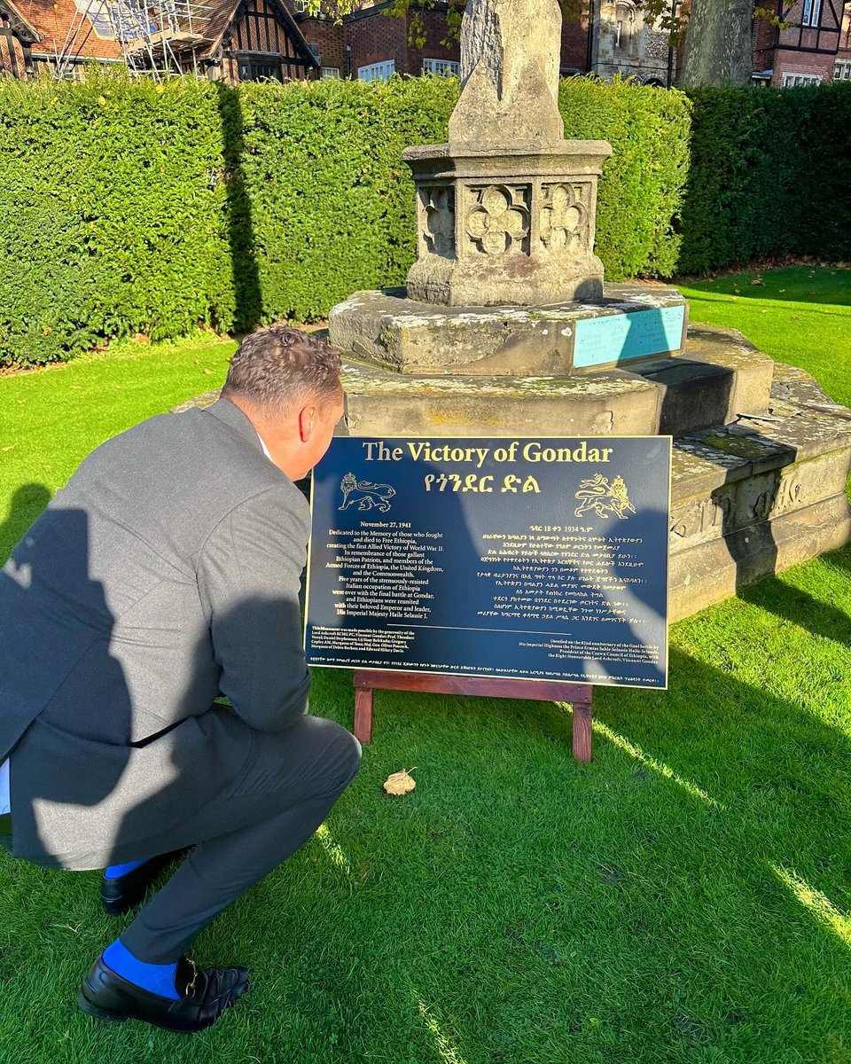 DaniStephensxn's tweet photo. Wow what an incredible day, today I had the honour of unveiling a commemorative plaque at Windsor Castle with H.I.H. Prince Ermias Sahle-Selassie President of The Crown Council Of Ethiopia in remembrance of those that fought to liberate Ethiopia https://t.co/yChEYvGP29