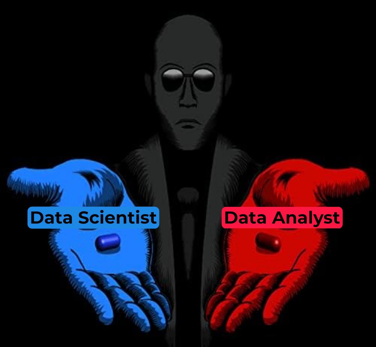 freest_man's tweet photo. Data Analyst vs Data Scientist: What’s the difference and how to choose one?

If you’re interested in working with data, you might be wondering what the difference is between a data analyst and a data scientist, and which one is right for you.

Here’s a quick overview of the two roles and some tips on how to decide.

👉 A data analyst works with structured data to solve tangible business problems using tools like SQL, R or Python, data visualization software, and statistical analysis.

They help the organization uncover new insights that can guide future business decisions.

👉The role of a data analyst is often defined.

This means the scope of a data analyst role is well understood and one can easily say whether a task is suitable for a data analyst

👉 A data scientist collects, analyzes, and interprets complex data to create predictive models and data-driven decisions using frameworks and algorithms.

They often deal with the unknown by using more advanced data techniques to make predictions about the future.

👉More often the role of a data scientist is not very well defined.

Apart from the major capabilities mentioned above, the tasks and roles change from company to company.

👉 Both roles require a strong foundation in mathematics, statistics, and programming, but data scientists typically have a higher level of experience than data analysts.

Data scientists also need to have more creativity and innovation skills to design new solutions.

👉 To choose between the two roles, you should consider your interests, goals, skills, and personality.

Do you prefer working with existing data or creating new data?

Do you enjoy finding answers or asking questions?

Do you like following rules or breaking them?

👉 You should also research the market demand, salary, and career prospects for each role. 

According to the World Economic Forum Future of Jobs Report 2023 1, both data analysts and data scientists are among the most in-demand, high-paying jobs in the world.

👉 If you’re just starting out in your data career, you might want to begin as a data analyst and then transition to a data scientist later on.

You can also take online courses or earn professional certificates to build your skills and portfolio.

👉 Ultimately, the best way to find out which role suits you better is to try them out. 

You can look for internships, freelance projects, or volunteer opportunities that involve working with data. 

You can also network with other data professionals and ask them for advice.

--

That’s all for now!

- Smash the LIKE button and REPOST

- BOOKMARK because you’ll definitely want to revisit this again

- Follow me for more posts like this
