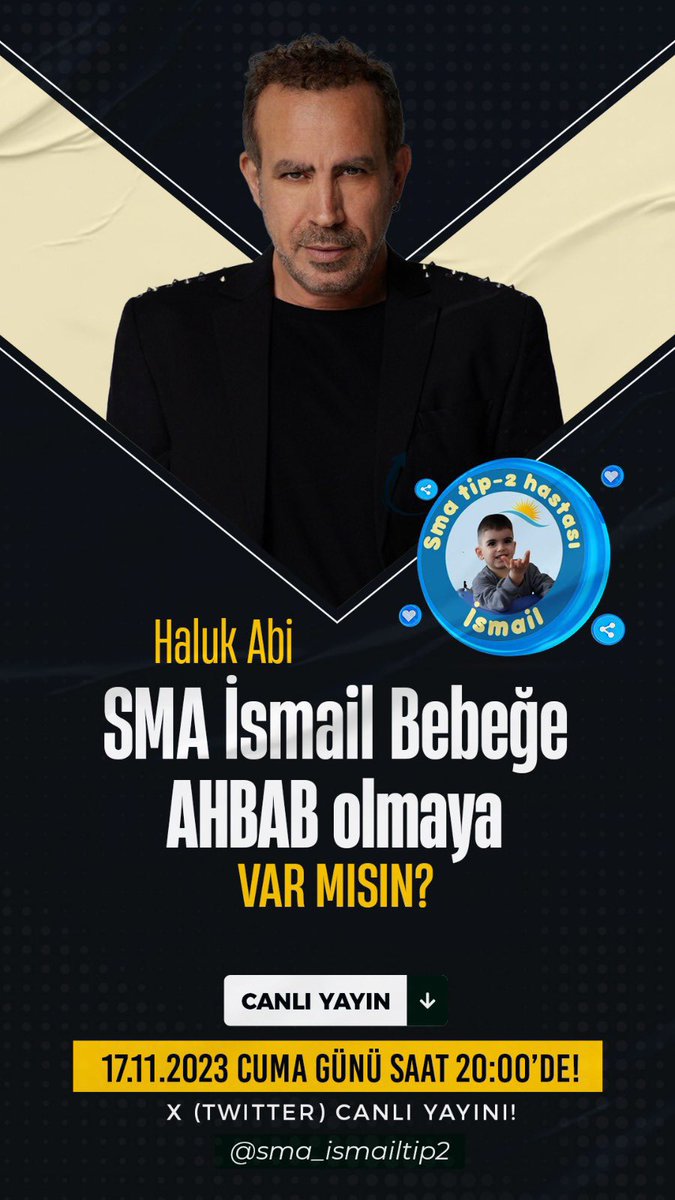 <a href="/haluklevent/">Haluk Levent ( Ahbap Ekibi )</a> <a href="/haluklevent/">Haluk Levent ( Ahbap Ekibi )</a> abi  <a href="/sma_ismailtip2/">İsmail Paşa Kazandı💙✈️</a>  cuma günü açılacak odada sizleri bekliyor olacağız ismailin ilacina kavuşması için yardımlarınıza ihtiyacı var.