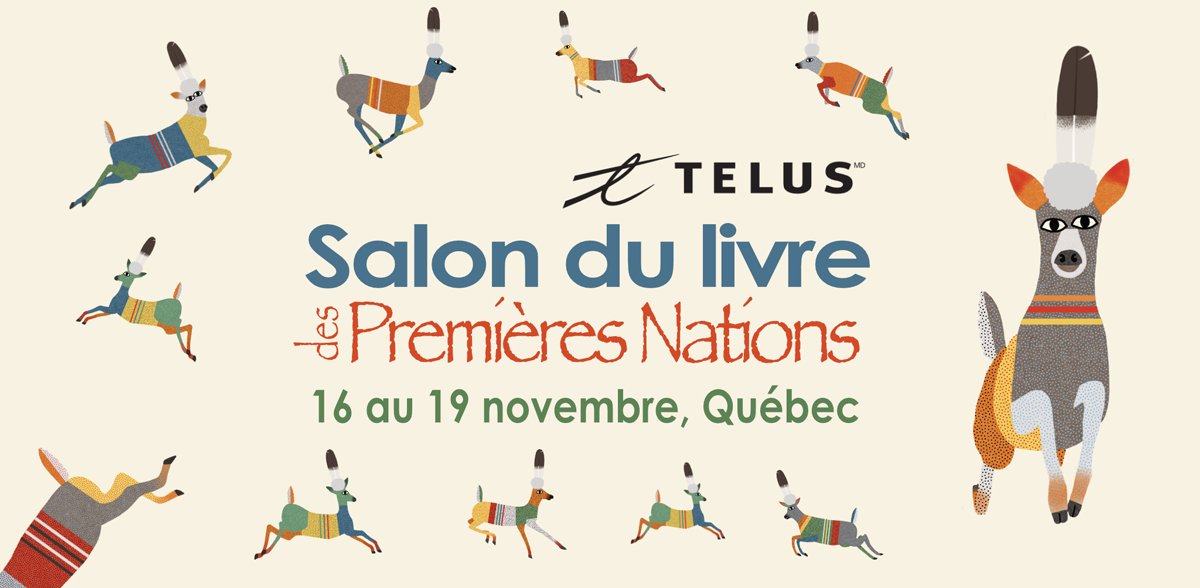Our_languages's tweet photo. From November 16 to 19, explore #IndigenousLiterature at the Salon du livre des Premières Nations in #QuebecCity. Guests include @micheljean5, @Asphodelik (Maya Cousineau Mollen), Soleil Launière and Rita Mestokosho. #ReadIndigenous https://t.co/W72VAzdeDJ (in French only) https://t.co/6ICBRclP4c