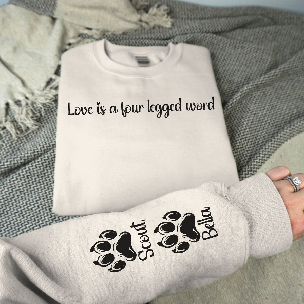 Check out this cute custom sweatshirt! Makes a great gift for any dog owner fancifulcreationsco.etsy.com/listing/159597… #dogmom #petgifts #customsweatshirts