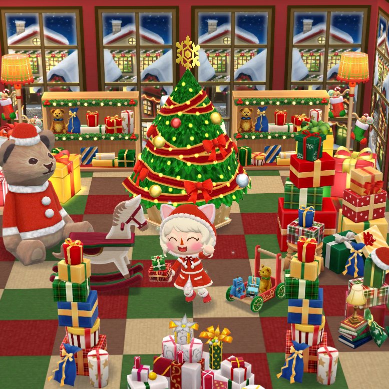 🎄みんなにお届け🎁⋆* #ポケ森 #どうぶつの森 #ポケ森ニンドリ #ポケ森レイアウト