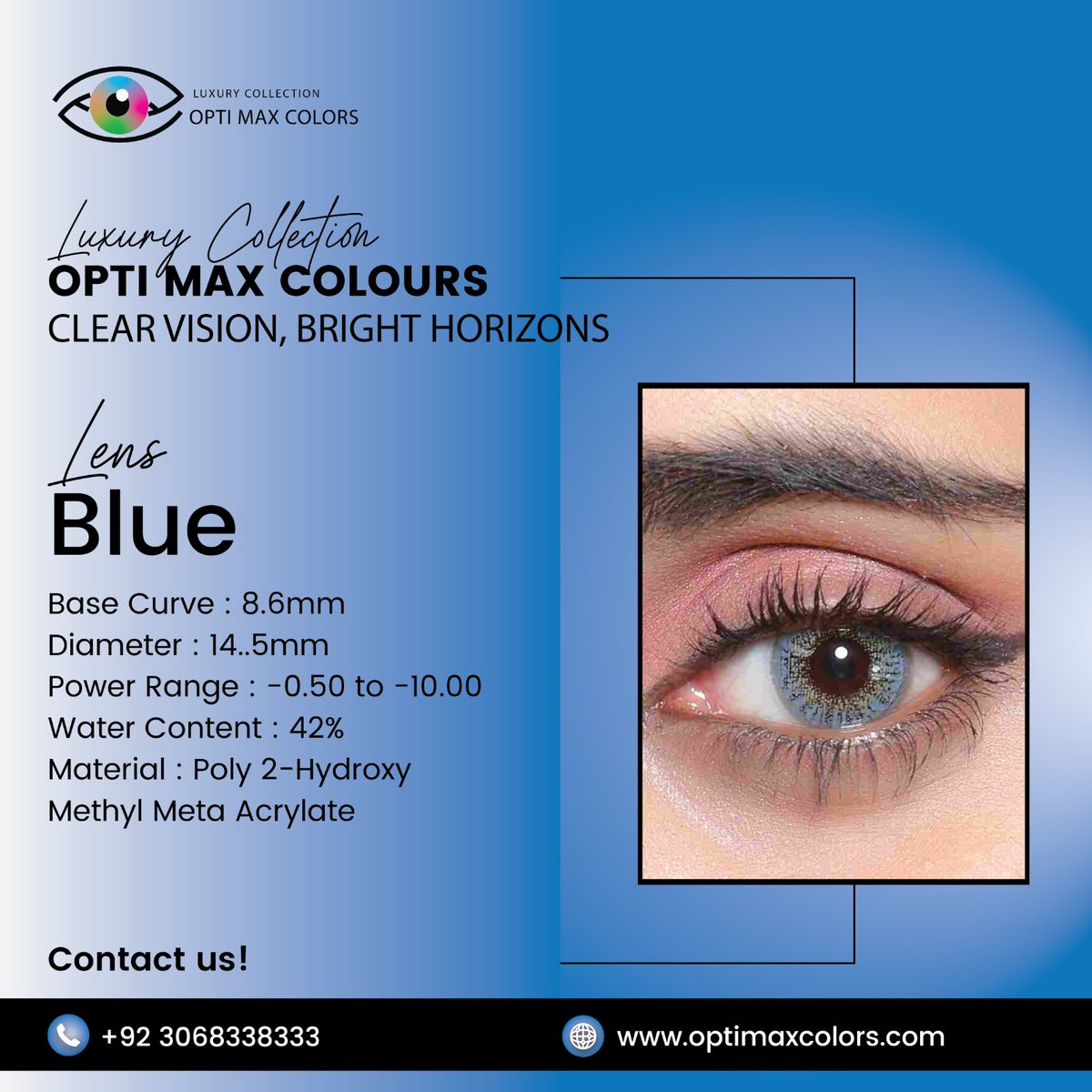 Optimaxcolors's tweet photo. Opti Max Colors goes beyond the conventional understanding of vision correction. It acknowledges that eyewear is a statement of personality.

#optimaxcolors #optimax #Bluelens #eyewear #contactlens #lens #eyelens #viralvideo #Trending https://t.co/DRnAiEiMrY