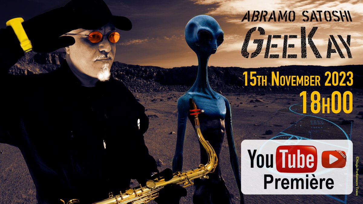 abramosatoshi's tweet photo. Finally available!!!
"GEEKAY" the brand new video clip by Abramo Satoshi ...
Watch the Première on Youtube today at 18:00 ...
Chat and comments in real time while watching ...
https://t.co/JrtyZOUiL7 https://t.co/nsUjW7QQQR