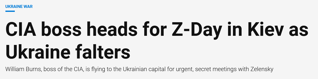 Kit Klarenberg on X: "It's not been reported in the mainstream media, but CIA  boss Bill Burns is in Kiev today for "urgent, secret meetings" with  Zelensky. With US government spokespeople openly