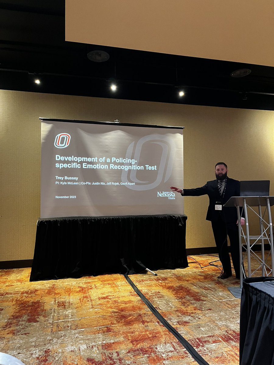 jnixy's tweet photo. Here’s @UNOSCCJ doc student @bussey3p discussing our ongoing NIJ-funded research on emotional intelligence in policing. More to come soon!
#ASCPhilly23 #ASC2023
#AcademicTwitter https://t.co/JD4aO0chsc
