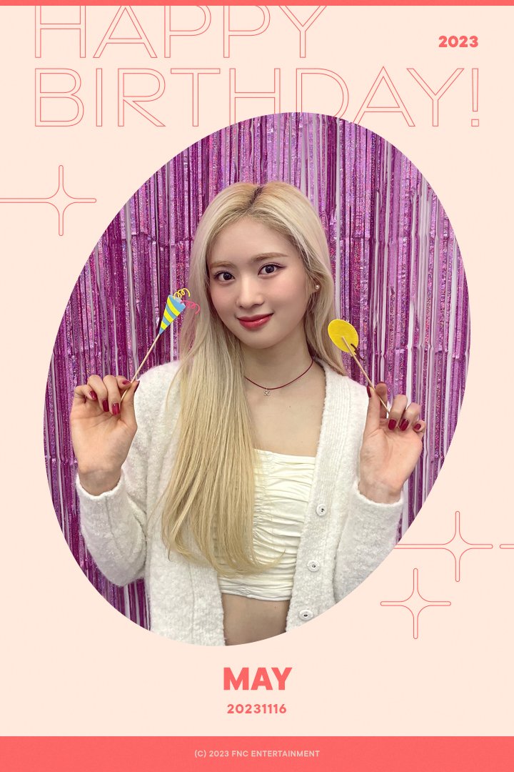 FNC_ENT's tweet photo. [#2023HBD] 오늘, 11월 16일은 Cherry Bullet 메이의 생일입니다.
Cherry Bullet 메이의 생일을 축하해주세요 :-)

#CherryBullet #체리블렛 #메이 #MAY #HappyMAYDay https://t.co/Daj2kzhyqG