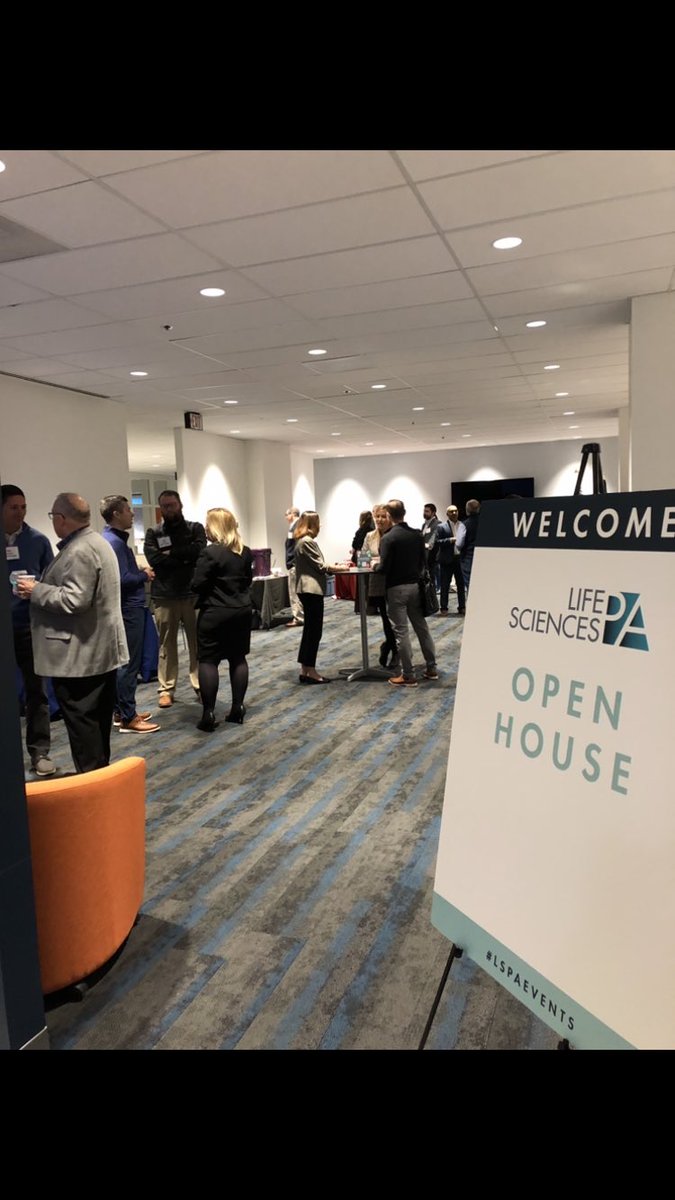 Attendees are utilizing the Life Sciences Center at our November Open House - making connections, and enjoying some coffee and pastries.